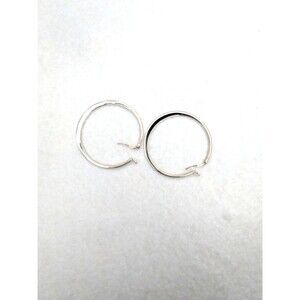 Vintage Mark Wasserman Samara MWS 925 Sterling Silver 2" Hoop Earrings
